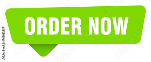 order now green sign isolated on transpatent background. order now sticker