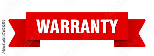 warranty ribbon isolated on transparent background. warranty ribbon