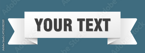 your text ribbon isolated on transparent background. your text ribbon
