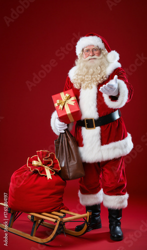 santa claus with gifts