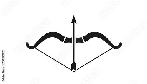 Bow and Arrow Icon Symbolic Representation of Archery, Precision, and Sagittarius Zodiac Sign