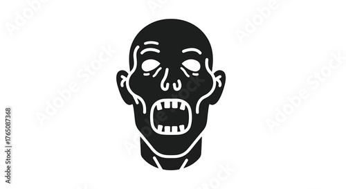 Zombie Icon Undead Horror Vector Art for Halloween and Horror Designs
