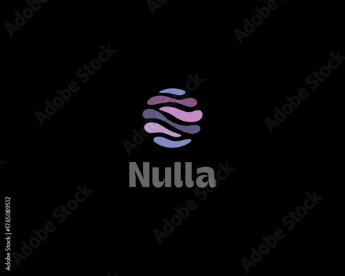 Abstract circle from colorful waves logo. Creative satellite startup technology vector sign.