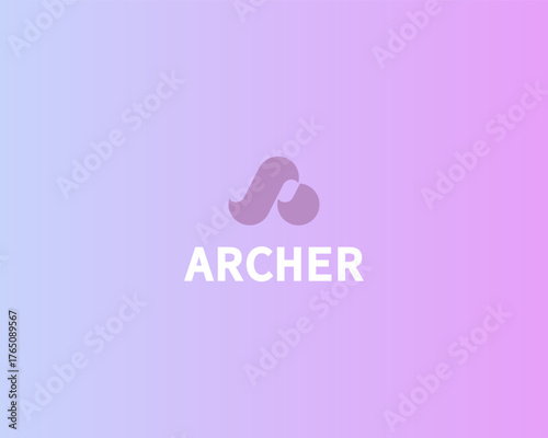 A letter A logo from abstract waves. Creative monogram initial vector logotype