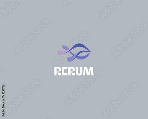 Graceful fish logo design template. Creative seafood restaurant vector logotype.