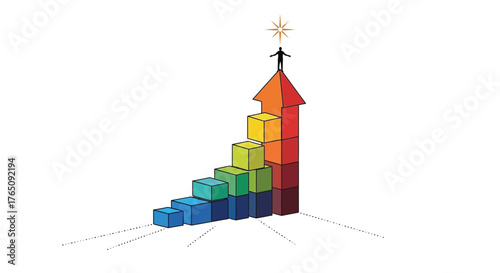 Stairway to Achievement: Reach the Top with Gradual Steps to Success
