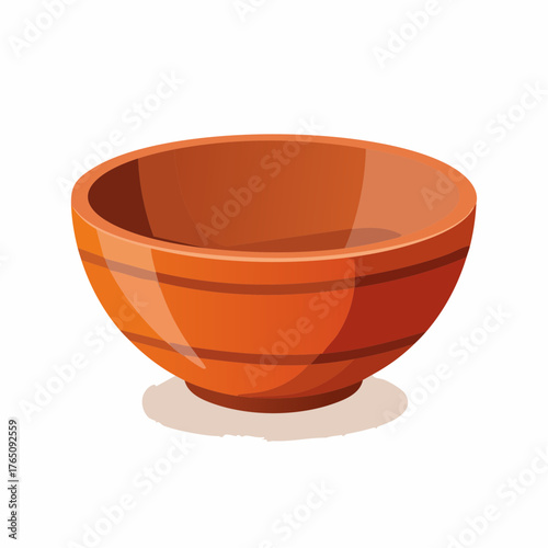 Clay bowl with simple glaze
