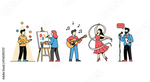 Variety of Talents Displayed by Individuals in Creative Pursuits
