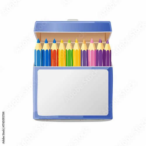 Box of crayons half opened
