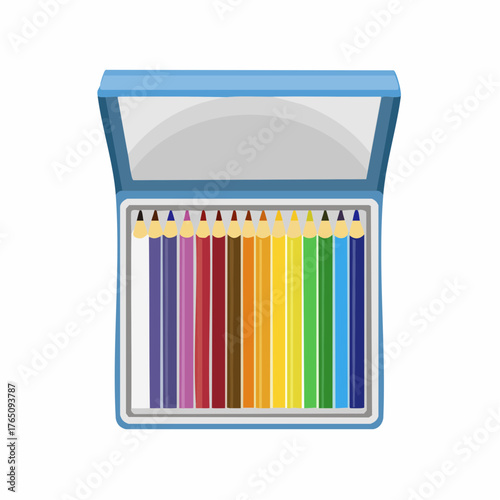 Box of crayons half opened
