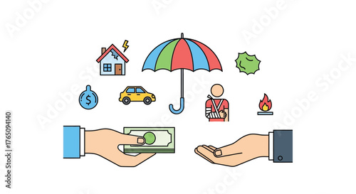 Comprehensive Insurance Coverage Protecting Valuables and Well-being Concept