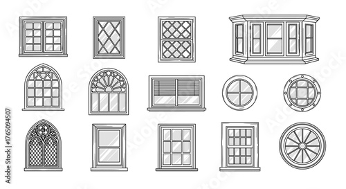 Discover a stunning collection of diverse window styles, from classic casement to ornate gothic, perfect for architectural design and renovation projects.