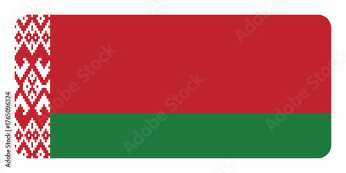 Flag of Belarus. Belarusian national symbol in official colors. Template icon. Abstract vector background.