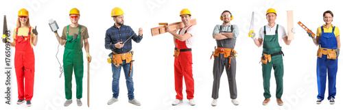 Collage of carpenters on wh...
