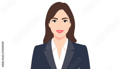 Portrait of a confident business woman on white background