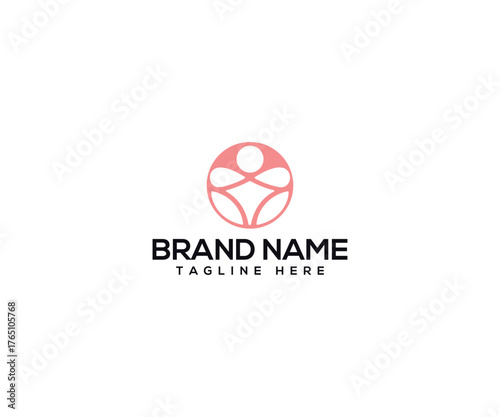 Elegant Emblem Design: A minimalist emblem, symbolizing harmony and balance, is elegantly displayed, perfect for branding or representing a collective concept. 