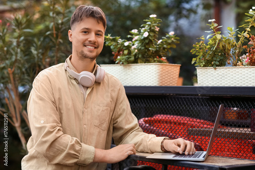 Young male programmer worki...
