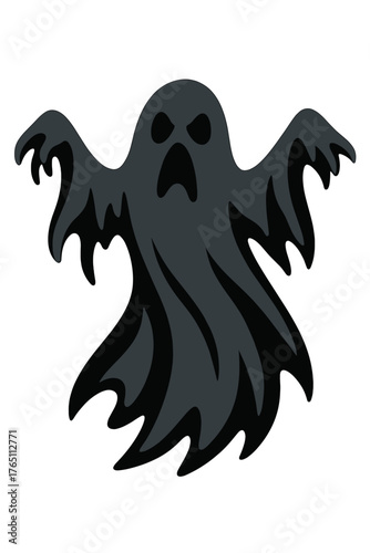 Scary ghost (movie) created with e technology