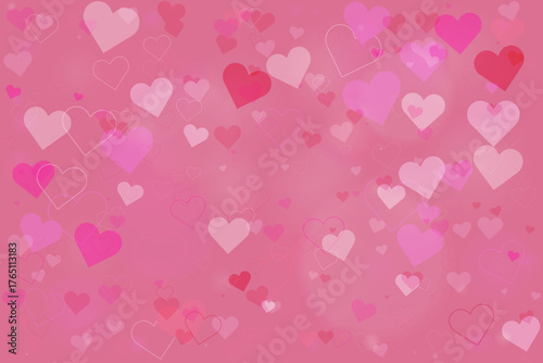 Romantic Pink Heart Background for Valentine's Day and Love Themes