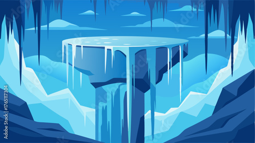 A frozen curtain of water suspended in time and adorned with glistening icicles a true natural beauty.