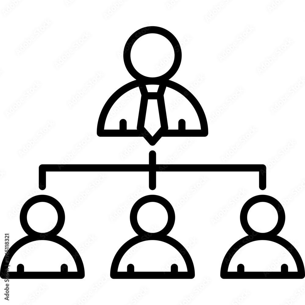 Fototapeta premium Organization Structure Icon