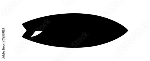 Monochrome Silhouette of a Simple Shaped Object on a White Background