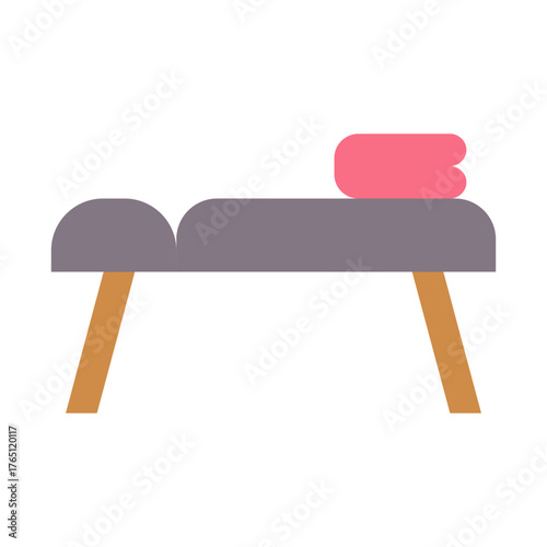 Massage Table Icon - Flat Color