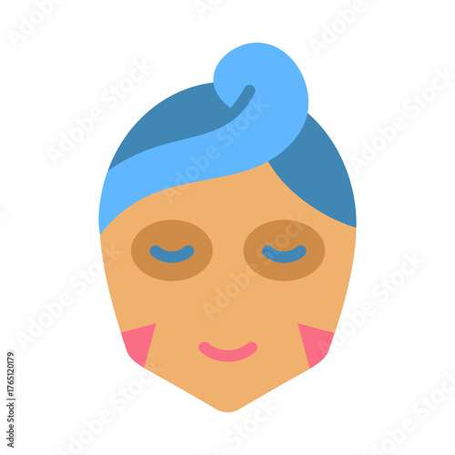Facial Mask Icon - Flat Color