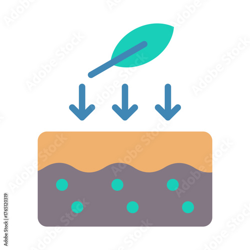 Skin Nourishment Icon - Flat Color
