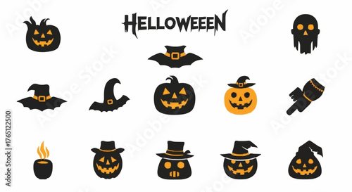 Helloween, vector, illustration, horror, icon