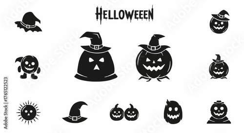 Helloween, vector, illustration, horror, icon