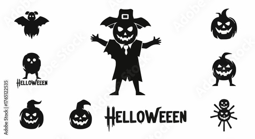 Helloween, vector, illustration, horror, icon