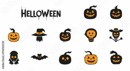 Helloween, vector, illustration, horror, icon