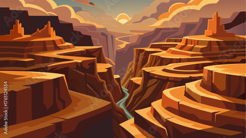 A maze of rocky canyons and gorges carved by centuries of relentless winds.