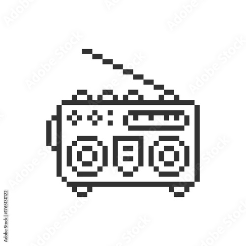 radio device retro pixel art