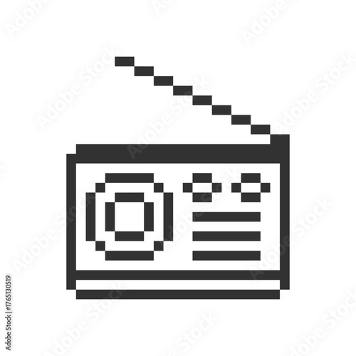 radio device retro pixel art