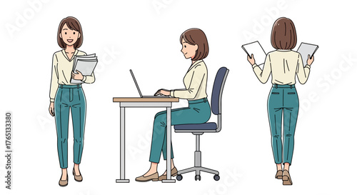 Business Woman Poses