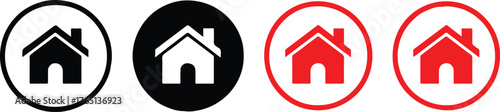 versatile home icon trio and variant for real estate app branding ux and web interface