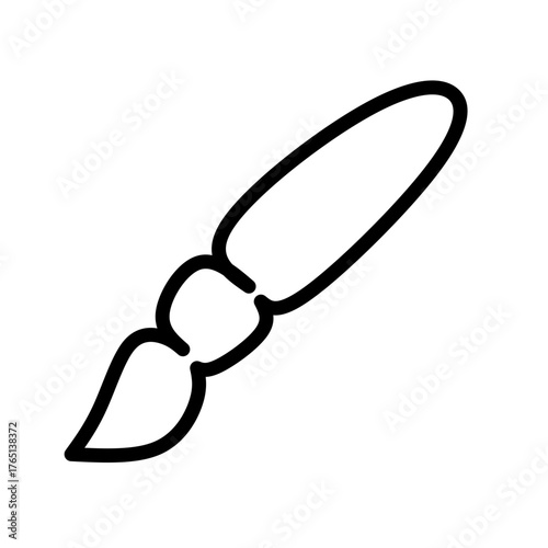 brush paint tool continues line icon