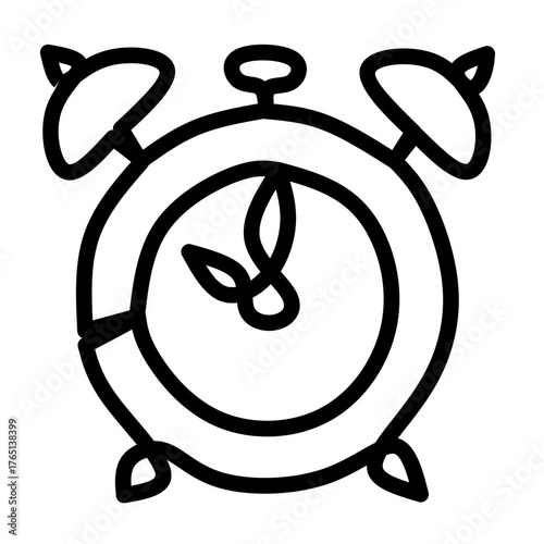 alarm clock continues line icon