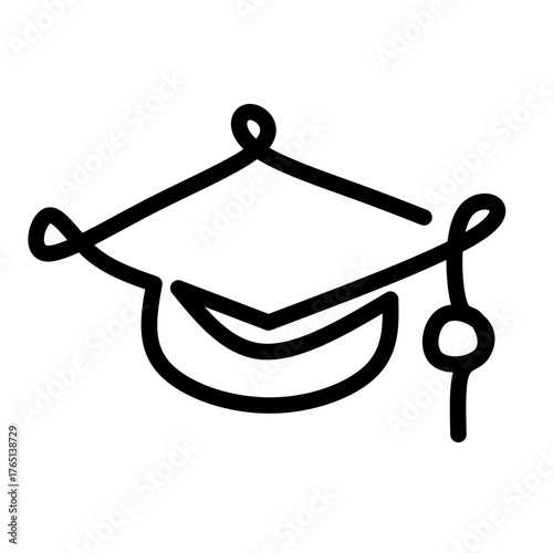 toga hat continues line icon