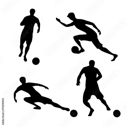 Soccer silhouette football vectors fun