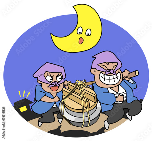 ことわざ - 月夜に釜を抜かれる