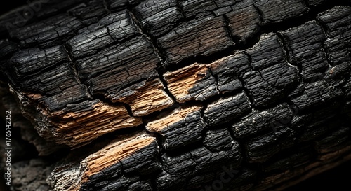 Burning charcoal background with glowing embers