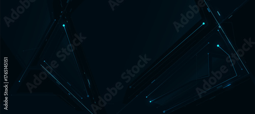 Futuristic digital glowing blue lines technology background with Innovation and connection network background for tech event poster or presentation product business