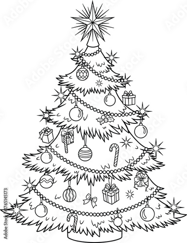 Black and white outline illustration of a cheerful snowman family enjoying a snowy day, a perfect winter holiday coloring activity for children