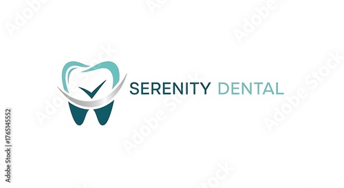 Modern dental logo with blue and green design