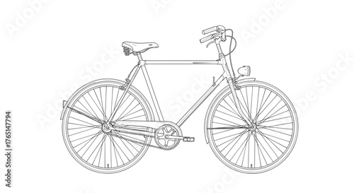 Vector art of vintage bicycle, a classic mode of transportation