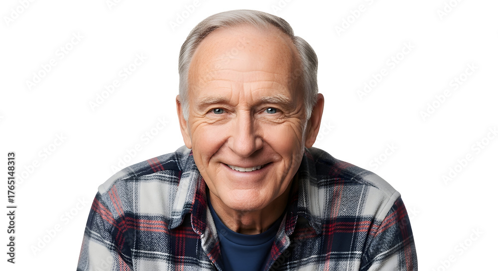 Fototapeta premium Smiling Senior Man Portrait Happy Mature Male Wellbeing Concept