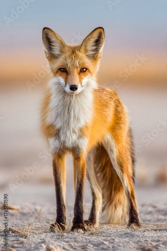 a fox in the desert, generation AI 